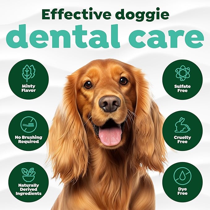 TropiClean Fresh Breath Dental Foam Spray for Dogs & Cats | Quick Breath Freshener and Teeth Cleaning Solution | Made in The USA | 4.5oz.