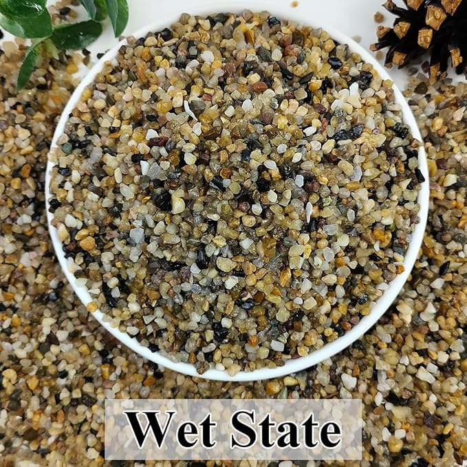 20lbs Aquarium Gravel, 1/8"(2-4mm) Natural River Rocks Succulent Cactus Pea Gravel for Plants, Fish Tank, Decorative Pebbles for Gardening, Flower Pots, Vase Fillers, Landscaping