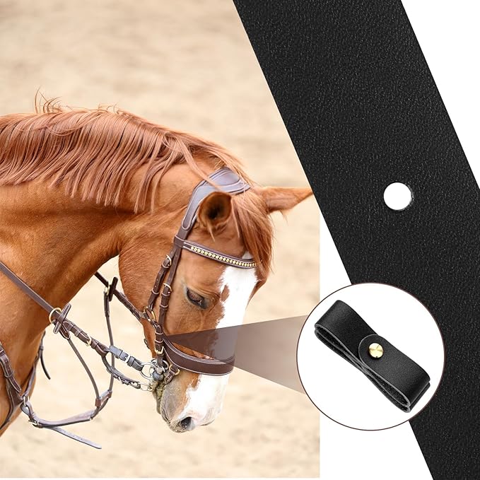 Chunful 6 Pcs Halter Breakaway Replacement Strap Breakaway Halter Replacement Straps Horse Leather
