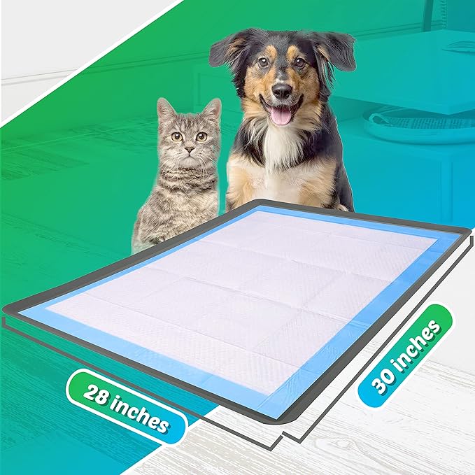 TidyFriend Dog Pee Pad Holder Tray Fits for 28” x 30” Wee Wee Pee Pads - Stable Grip, Raised Edges, Quick-Wipe Silicone Surface Dog Potty Tray Holder for Indoor Flooring Protection (Grey)