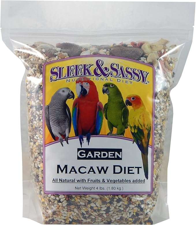SLEEK & SASSY Garden Macaw Parrot Food (4 lbs.)