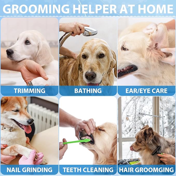 Pet Grooming Hammock Harness for XL Large Dogs Nail Trimming, Dog Sling for Cutting Nails, Dog Hanging Holder Hanger with Nail Clippers, Nail File, Scissors