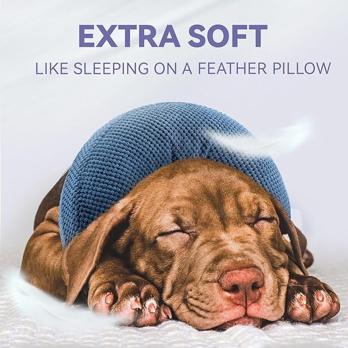 Inflatable Dog Cone Collar - Dog Neck Donut Cone Collar Alternative After Surgery - Soft Cone for Large Medium Small Dogs Cats - Alternative Recovery E Collar (Blue, S)