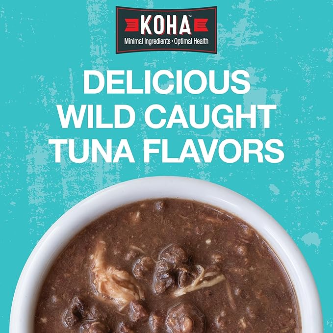 KOHA Poké Bowl Cat Variety Pack, Wet Cat Food in Gravy - 7 Flavors - Tuna Combinations of Salmon, Chicken, Lamb, Duck, Shrimp, and More - 3 oz Pouches, Pack of 12