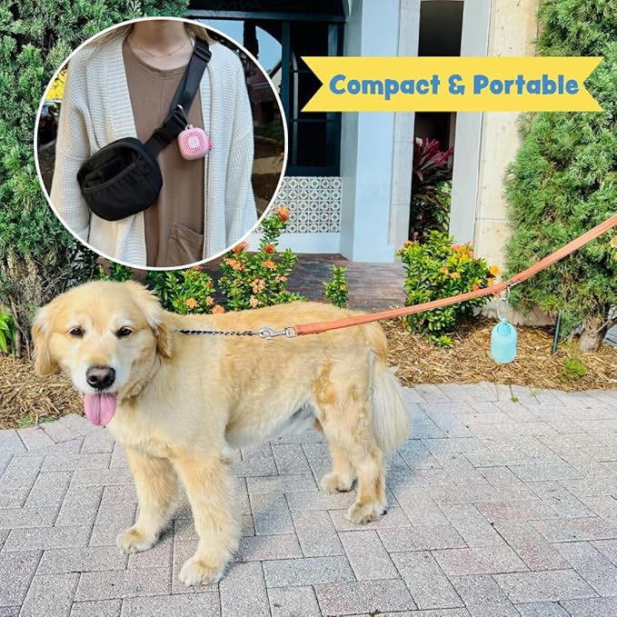 Sweet Paws Portable Dog Paw Towel, Lightweight & Super Absorbent Microfiber, Clips onto Leash, Quick Drying Towel for Dogs Paws with Silicone Case, Dry Dog’s Paws on The Go - Small - 3 Pieces Set