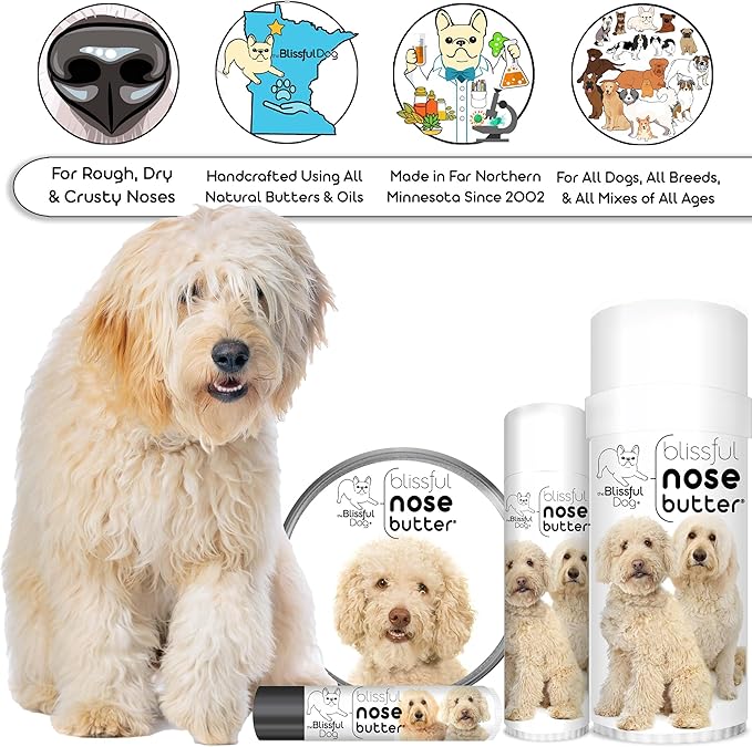 The Blissful Dog Goldendoodle Unscented Nose Butter - Dog Nose Butter, 0.50 Ounce