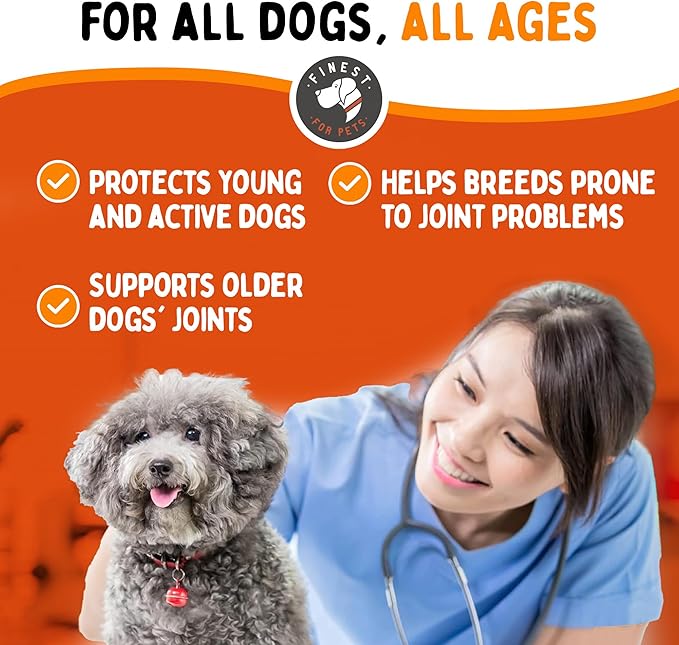 Premium Liquid Glucosamine Hip and Joint Supplement for Dogs - Fast Natural Arthritis Pain Relief and Better Mobility - Extra Strength with Chondroitin MSM and Hyaluronic Acid. Made in USA 16oz.