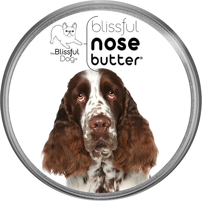 The Blissful Dog Springer Spaniel Nose Butter, Versatile Dog Nose Balm for Dry Nose, Handcrafted Nose Moisturizer, Easy-to-Apply Dog Essentials, Unscented, 8 oz.