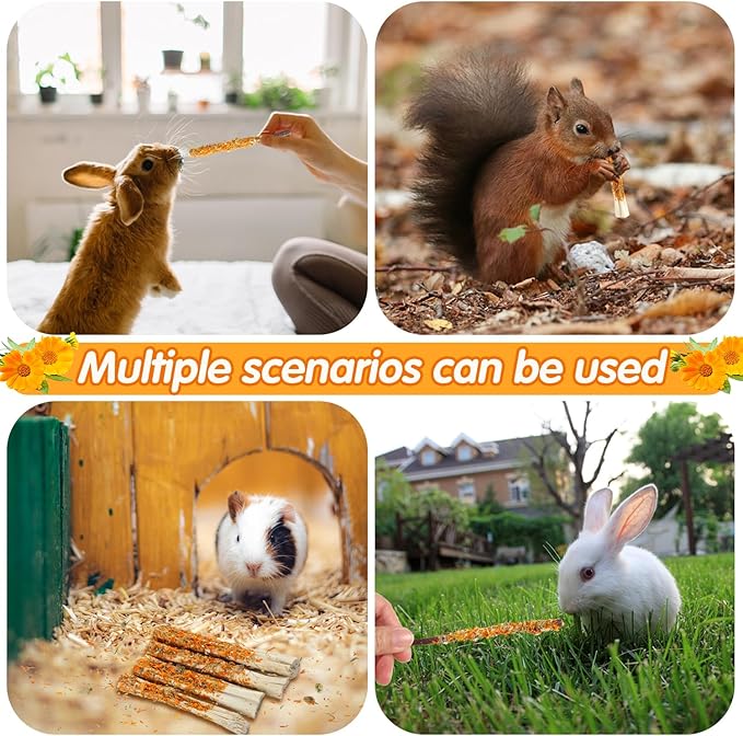 Apple Sticks for Rabbits, Natural Bunny Chew Toys Wood Treats Food for Small Animals,Hamsters, Chinchillas Squirrel Bunny Guinea Pigs Small Pet Apple Chew Sticks