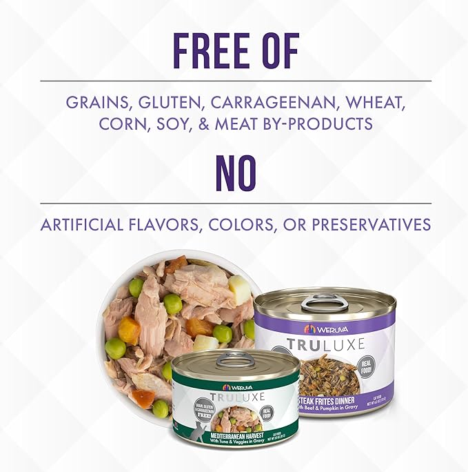 Weruva TruLuxe Cat Food, Peking Ducken with Chicken Breast & Duck Breast in Gravy, 3oz Can (Pack of 24)