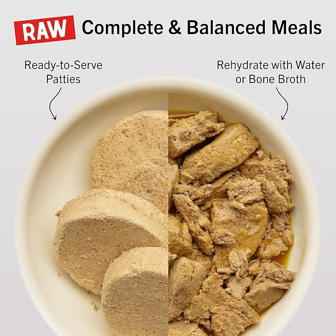 Stella & Chewy's Freeze-Dried Raw Dinner Patties - Simply Venison Recipe - High Protein Grain-Free Puppy & Dog Food - Perfect For Picky Eaters - 14 oz