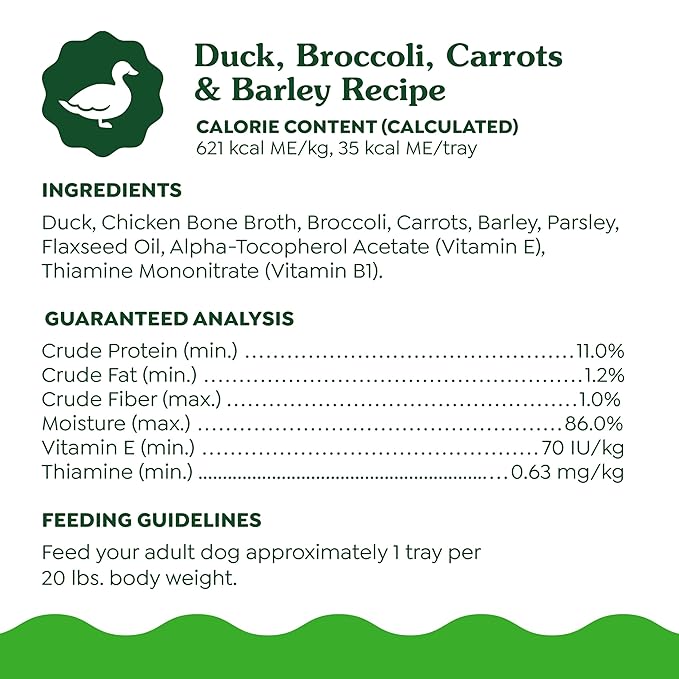 Greenies Smart Topper High Protein Wet Mix-in for Dogs, Duck, Broccoli, Carrots & Barley Recipe in Vitabroth Broth - Bone Broth + Vitamins E & B1, 10 Count