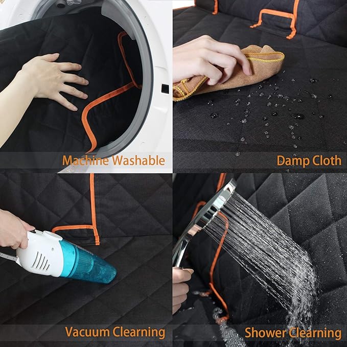 Car Seat Protector, 600D Heavy Duty Car Seat Cover for Dogs, Waterproof Dog Car Seat Cover for Back Seat, Scratch Proof Nonslip Seat Cover for Dogs in Car