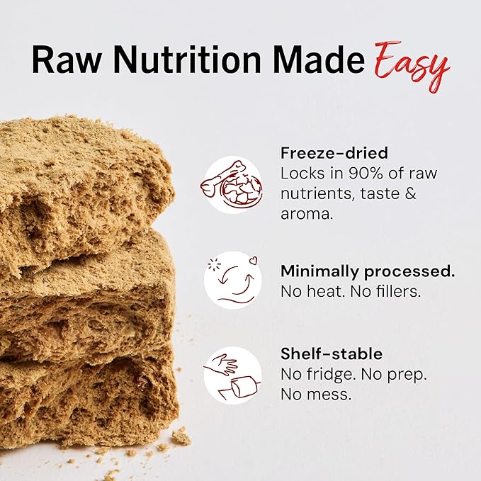 Stella & Chewy's Freeze-Dried Raw Dinner Patties - Dandy Lamb Recipe - High Protein Grain-Free Puppy & Dog Food - Perfect For Picky Eaters - 25 oz