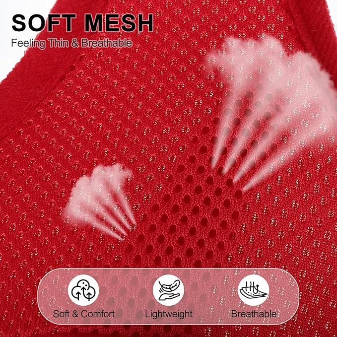 BINGPET No Pull Dog Harness - All Weather Mesh Step-in Vest for Small Dogs, Breathable Mesh Puppy & Cat Harness, Red, X-Small