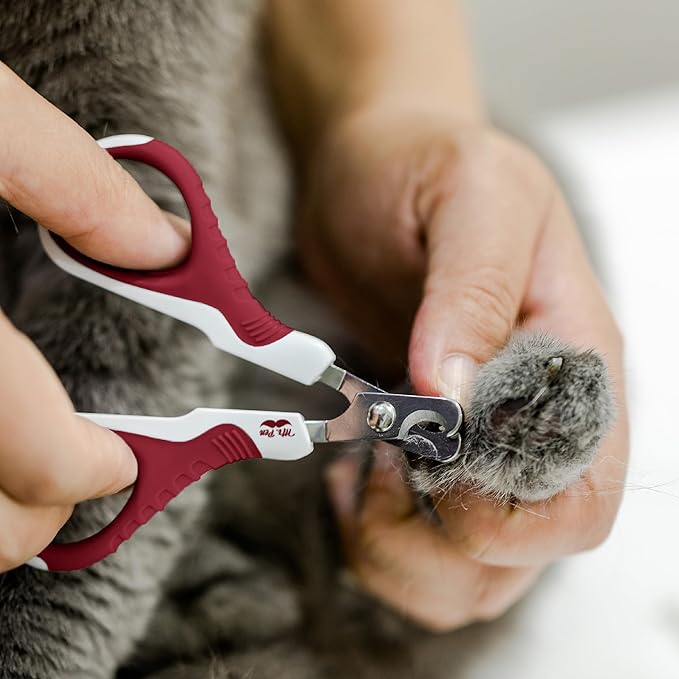Mr. Pen Cat Nail Trimmer - Wine & White, Cat & Kitten, Small Dog Nail Clipper & Claw Trimmer