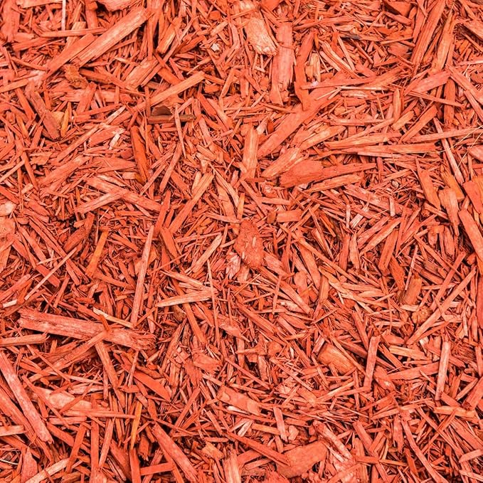 Premium Red Wood Mulch for Indoor, Patio, Potting Media, Gardens, Lawns, and Landscaping (1.0 CF - 37 L - 39 QTS)