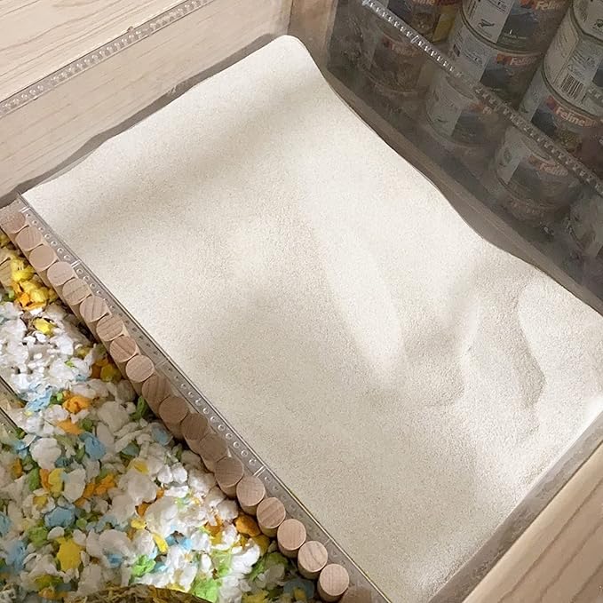 DR.DUDU Hamster Bath Sand, 6.6lb Dust Free Desert Sand or Potty Litter Sand for Hamster Chinchillas Gerbil Syrian Mice Small Animals (White)