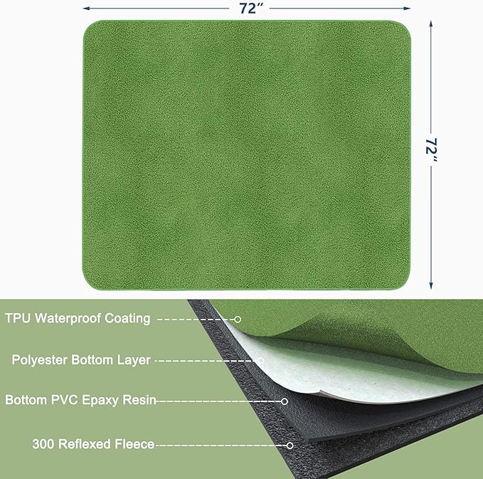 INVENHO Washable Pee Pads for Dogs 72"x72" Reusable Dog Pads Extra Large Upgrade Non-Slip Dog Pee Pads Heavy Absorbency Puppy Pee Pads Quick Dry Whelping Pads/Waterproof Puppy Training Pad