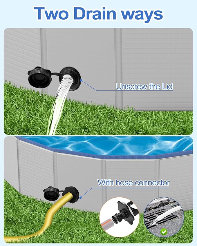 Dog Pool for Large Dogs, Foldable Plastic Pool for Dogs Slip-Resistant (XL - 63'' x 12'')