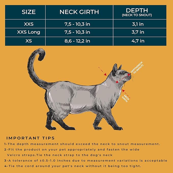 Cat Cone Collar - Soft Adjustable Cat Elizabethan Healing Collar – Lightweight Wound‑Protection Neck Cone for Licking/Biting Prevention, Fits Neck 6.5″–10.5″, Ideal Post‑Surgery & Injury Care