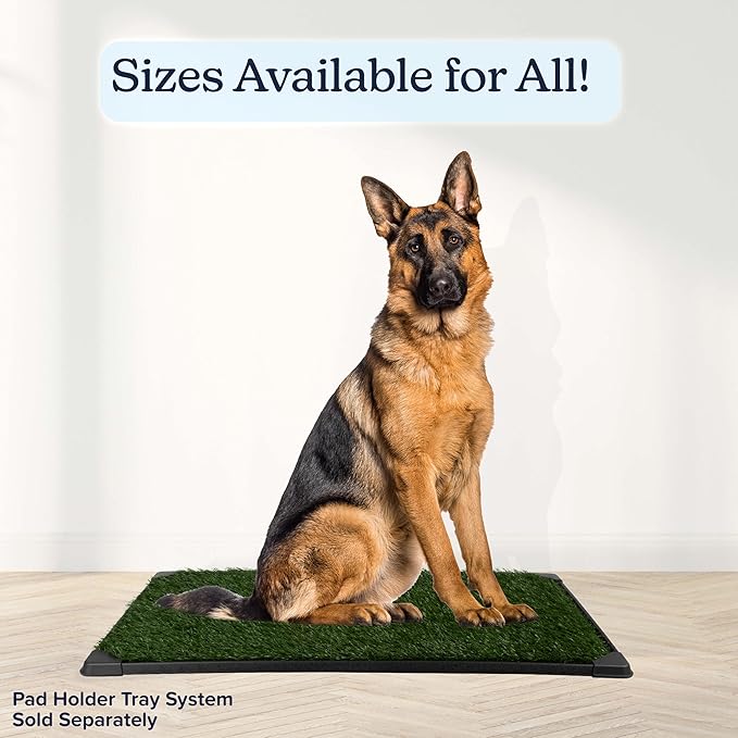 Set of 3 Reusable Pee Pads for Dogs - 35.5x23.5in Replacement Artificial Dog Grass - Dog Housebreaking Supplies for Puppy Training by PETMAKER