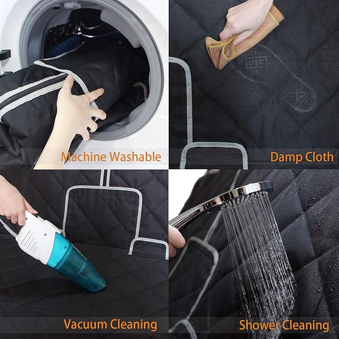 Dog Car Seat Cover Waterproof Dog Seat Cover for Cars Back Seat Heavy-Duty Nonslip Pet Car Seat Cover Protector Armrest Compatible for Trucks Cars & SUVs