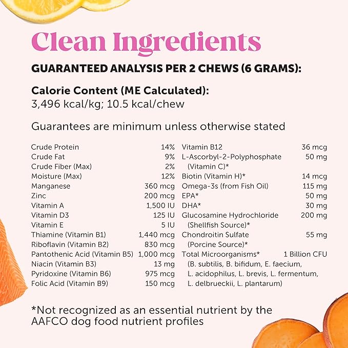 Multivitamin Dog Supplement, Glucosamine chondroitin for Dogs, Probiotics, Omega Fish Oil, Dog Supplements & Vitamins, Vitamins for Skin and Coat Allergies, (Peanut Butter 90 ct)