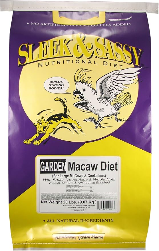SLEEK & SASSY Garden Macaw Parrot Food (20 lbs.)