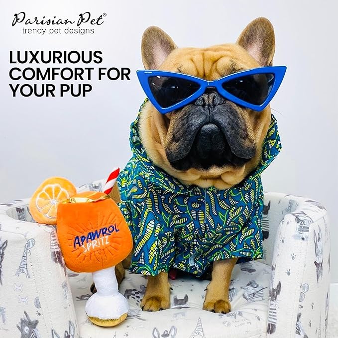 Parisian Pet Stylish Dog Shirt - Tribal Camp Beach Outfit - 100% Cotton Dog Summer Clothes - Breathable and Cool Pet Clothing - Machine Washable - Small Dogs