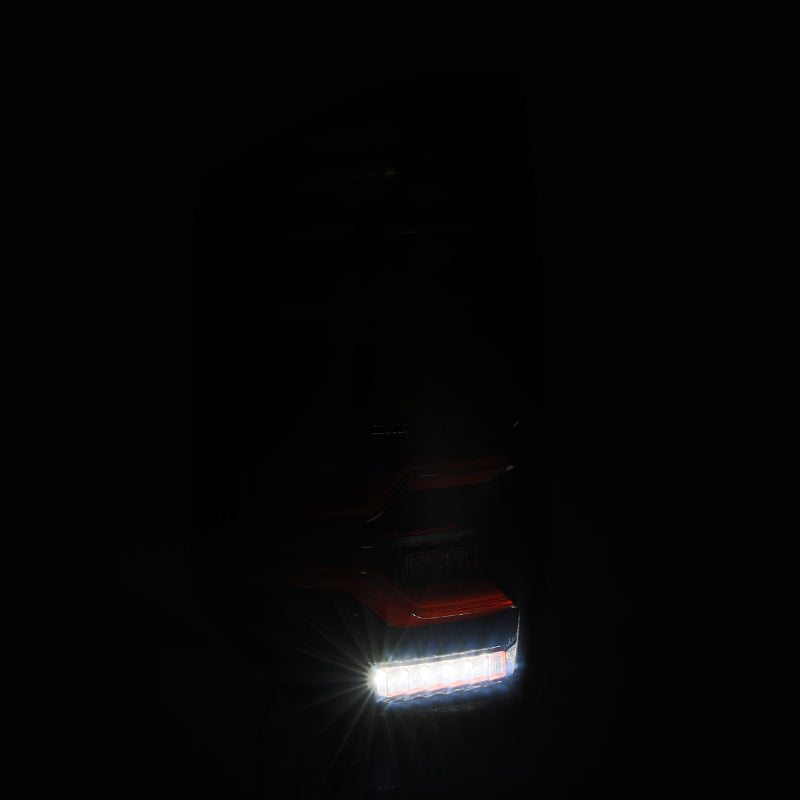 AlphaRex 14-21 Toyota Tundra LUXX-Series LED Tail Lights Black-Red