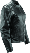 Load image into Gallery viewer, Kuryakyn Leather By River Road Race Leather Jacket Black Womens - Small