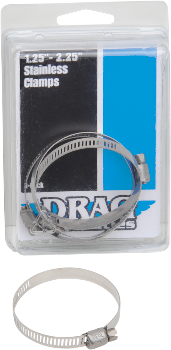 DRAG SPECIALTIES Stainless Steel Clamps 114-6228 for 1.25 to 2.25 inches tubing