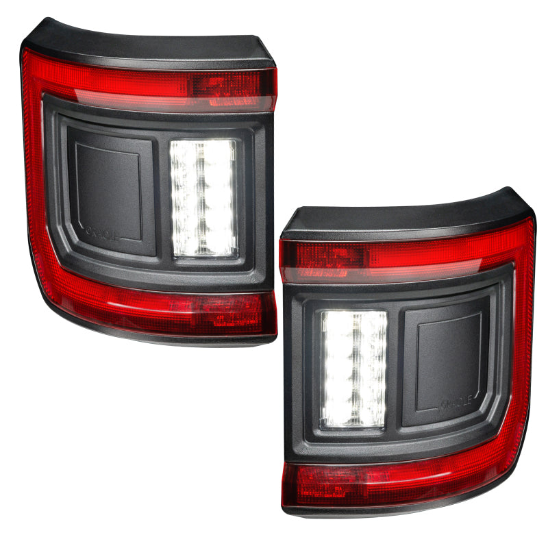 Jeep Gladiator JT showcasing ORACLE Lighting Flush Mount LED Tail Lights in action.