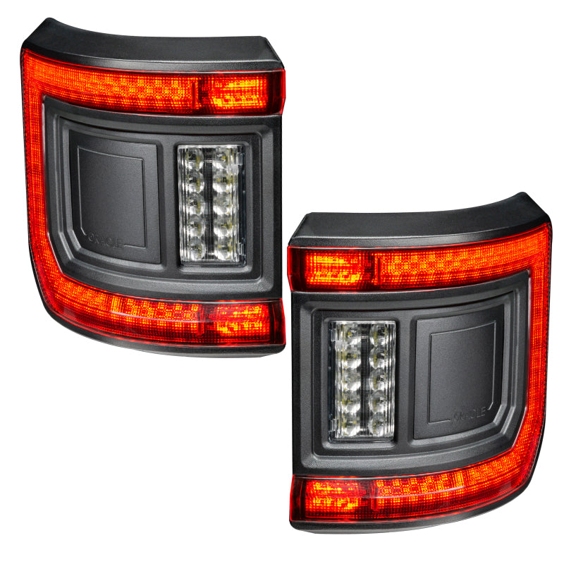 Exquisite close-up of ORACLE Lighting Flush Mount LED Tail Lights on Jeep Gladiator JT.