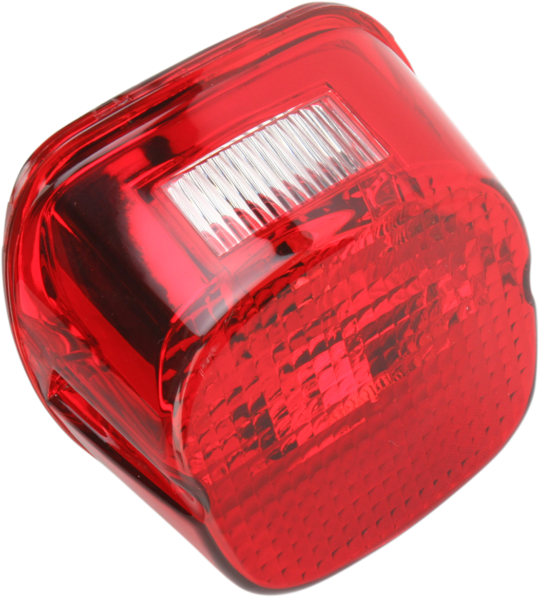DRAG SPECIALTIES Laydown Taillight Lens - Red (Part #12-0411C)