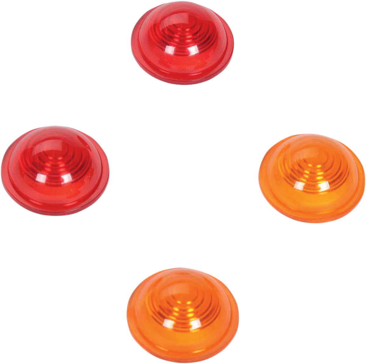 Drag Specialties Mini-Bullet Lens Kit - Amber/Red for Parts #2040-0532 & 2040-0276