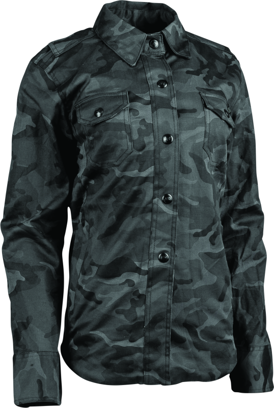 Speed and Strength Speed Society Armored Moto Shirt Womens Camouflage - Medium