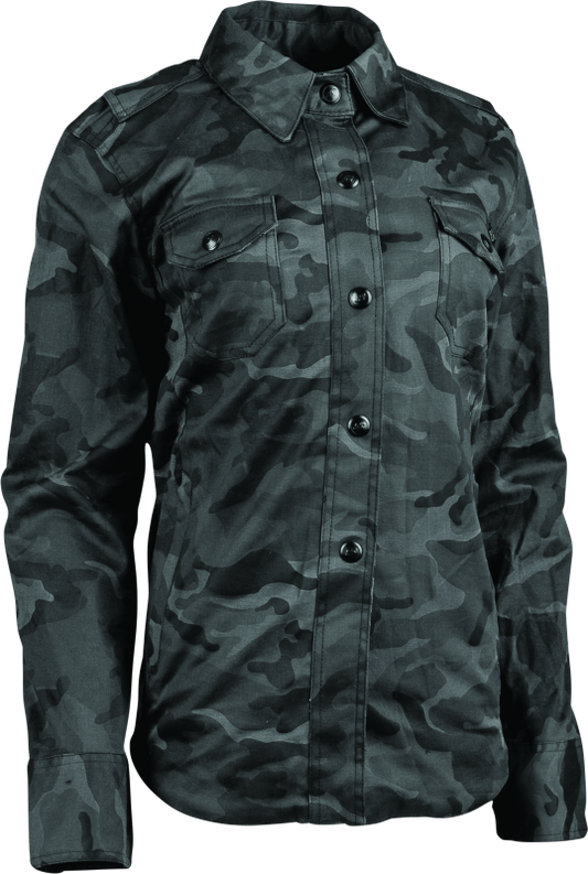 Speed and Strength Speed Society Armored Moto Shirt Womens Camouflage - Medium
