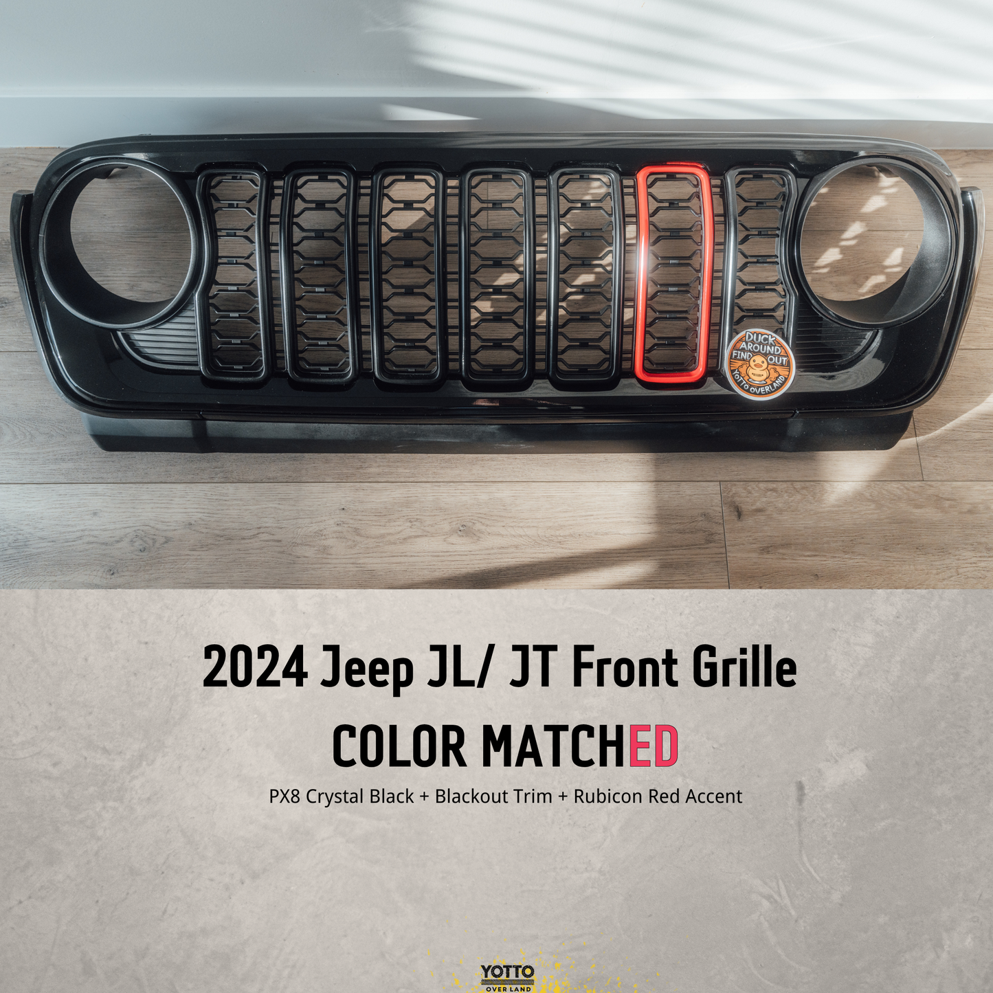 Custom Paint Matched Front Grille – Refreshed Style fits Jeep Wrangler JL/ Gladiator JT