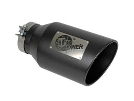 aFe Power Universal 5in Inlet 8in Outlet MACH Force-XP Clamp-On Exhaust Tip - Black
