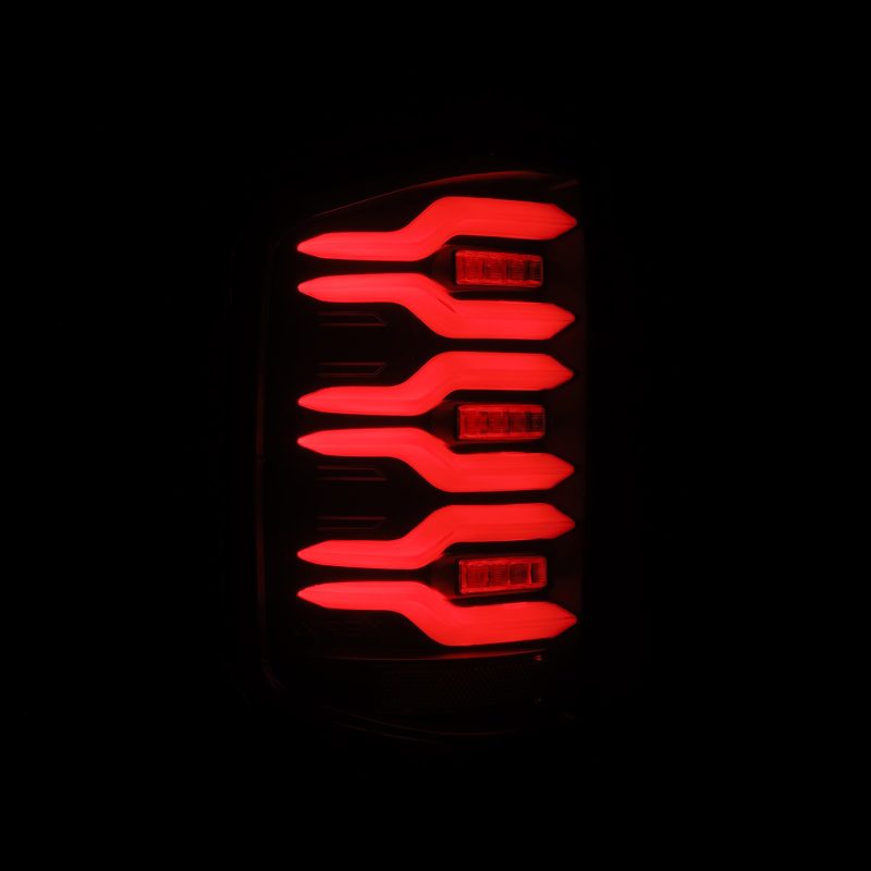 AlphaRex 14-18 Chevrolet Silverado 1500 / 15-19 Silverado 2500HD/3500HD / 15-19 GMC Sierra 3500HD Dually LUXX-Series LED Tail Lights Black