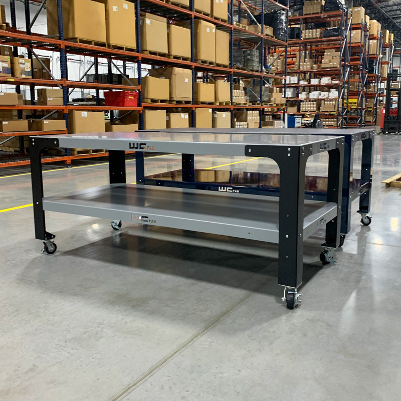 Wehrli Modular Steel Work Bench Top/Shelf Kit - 42in x 90in x .120in Thick (Grey)