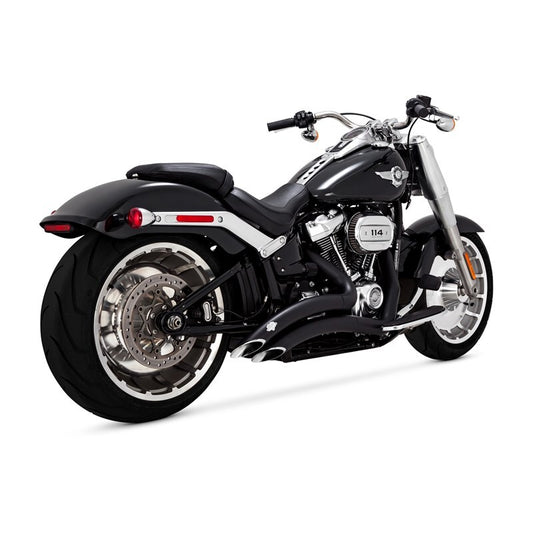 Vance & Hines 25-26 Harley Davidson Gen 2 M8 Wide Tire Softail Big Radius Exhaust System - Black