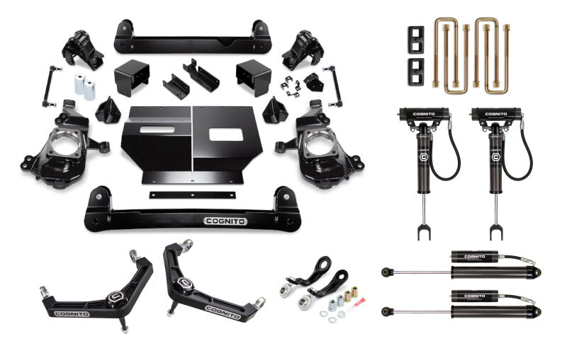 Cognito 2020+ GM 2500/3500 2WD/4WD 4in Performance Billet UCA Lift Kit w/ Cognito 2.0 RR Shocks