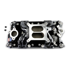 Load image into Gallery viewer, Edelbrock Chevy Small Block Performer RPM AIR-Gap Intake Manifold Black Plasma Finish