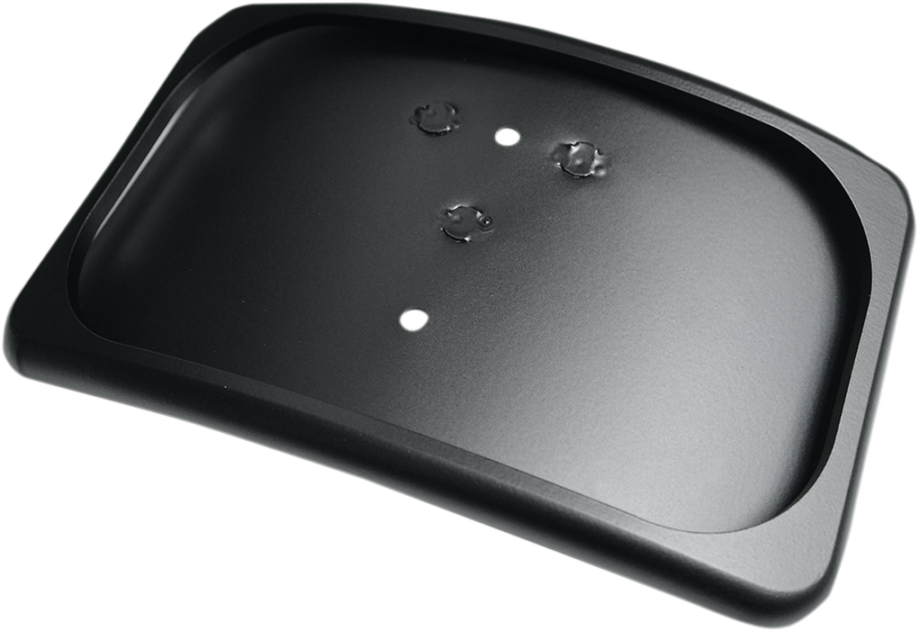 DRAG SPECIALTIES Flat Black 3-Hole Radius License Plate Mount - Part 2030-1013