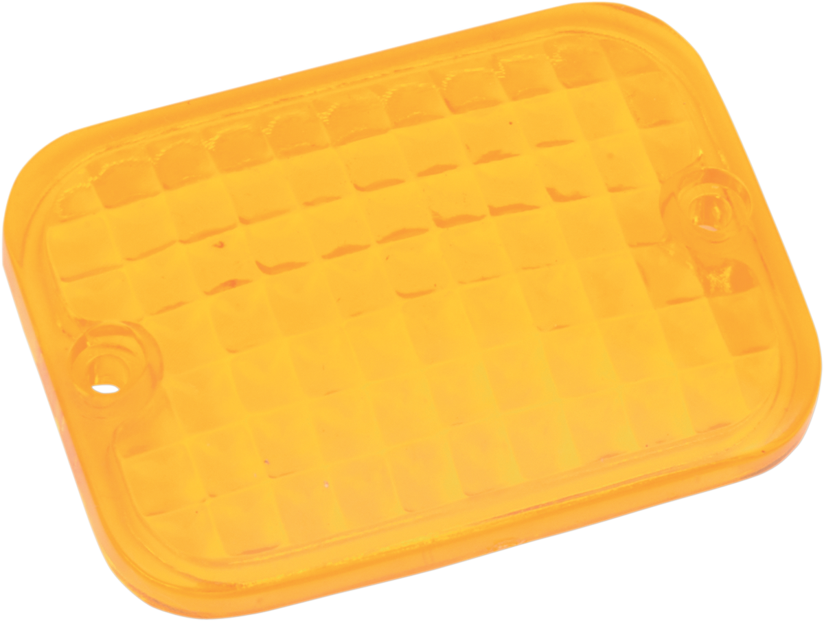 DRAG SPECIALTIES Replacement Rectangular Amber Lens - Part 165177
