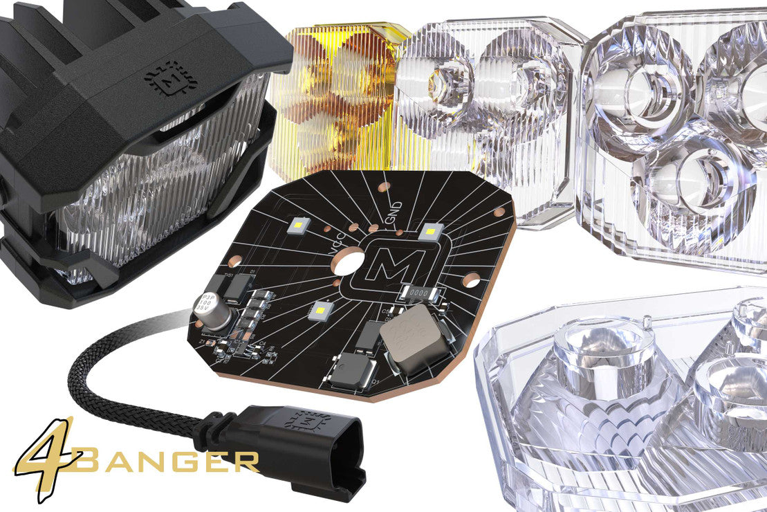 Morimoto 4Banger LED Ditch Light System: Toyota Tacoma (16-23)