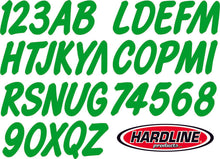 Load image into Gallery viewer, Hardline Boat Lettering Registration Kit 3 in. - 400 Lime Green Solid